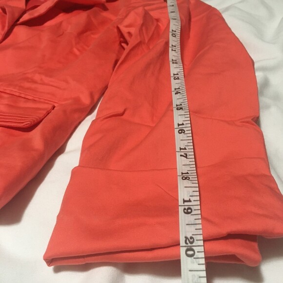 ✨️3 For $20✨️ blazer Womens 14 coral two button 3/4 sleeve Cottagecore Career - Picture 5 of 6